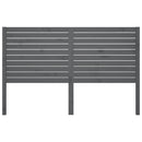 sengegærde 126x4x100 cm massivt fyrretræ grå