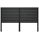 sengegærde 141x4x100 cm massivt fyrretræ sort