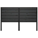sengegærde 146x4x100 cm massivt fyrretræ sort