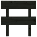 sengegærde 93,5x3x81 cm massivt fyrretræ sort