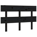 sengegærde 124x3x81 cm massivt fyrretræ sort