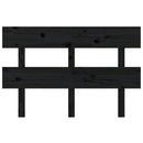 sengegærde 124x3x81 cm massivt fyrretræ sort