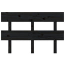 sengegærde 144x3x81 cm massivt fyrretræ sort