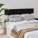 sengegærde 144x3x81 cm massivt fyrretræ sort