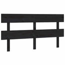 sengegærde 164x3x81 cm massivt fyrretræ sort