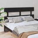 sengegærde 164x3x81 cm massivt fyrretræ sort