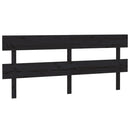 sengegærde 184x3x81 cm massivt fyrretræ sort