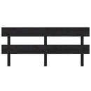 sengegærde 184x3x81 cm massivt fyrretræ sort