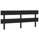 sengegærde 204x3x81 cm massivt fyrretræ sort