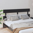 sengegærde 204x3x81 cm massivt fyrretræ sort