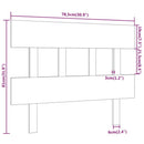 sengegærde 78,5x3x81 cm massivt fyrretræ sort
