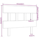 sengegærde 93,5x3x81 cm massivt fyrretræ sort