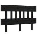 sengegærde 143,5x3x81 cm massivt fyrretræ sort