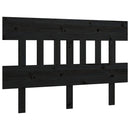 sengegærde 203,5x3x81 cm massivt fyrretræ sort