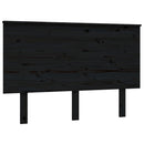 sengegærde 124x6x82,5 cm massivt fyrretræ sort