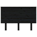 sengegærde 124x6x82,5 cm massivt fyrretræ sort