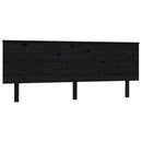 sengegærde 204x6x82,5 cm massivt fyrretræ sort