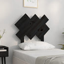 sengegærde 72,5x3x81 cm massivt fyrretræ sort