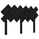 sengegærde 122,5x3x80,5 cm massivt fyrretræ sort