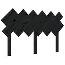 sengegærde 132x3x81 cm massivt fyrretræ sort