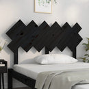 sengegærde 132x3x81 cm massivt fyrretræ sort