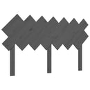 sengegærde 141x3x80,5 cm massivt fyrretræ grå