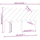 sengegærde 159,5x3x80,5 cm massivt fyrretræ sort