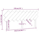 sengegærde 178x3x80,5 cm massivt fyrretræ sort
