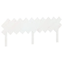 sengegavl 196x3x80,5 cm massivt fyrretræ hvid