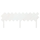 sengegavl 196x3x80,5 cm massivt fyrretræ hvid