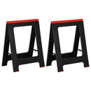 foldbare arbejdsbukke 2 stk. 350 kg polypropylen sort og rød
