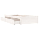 sengeramme med skuffer 75x190 cm Small Single hvid