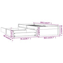 sengeramme med skuffer 75x190 cm Small Single hvid