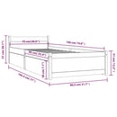 sengeramme med skuffer 75x190 cm Small Single