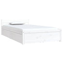 sengeramme med skuffer 90x190 cm single hvid