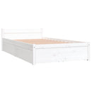 sengeramme med skuffer 90x190 cm single hvid