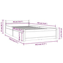 sengeramme med skuffer 90x190 cm single hvid