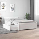 sengeramme med skuffer 90x190 cm single hvid