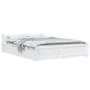 sengeramme med skuffer 140x190 cm hvid