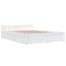 sengeramme med skuffer 140x190 cm hvid