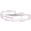 sengeramme med skuffer 140x190 cm hvid