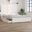 sengeramme med skuffer 140x190 cm hvid