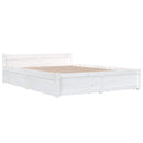 sengeramme med skuffer 120x200 cm hvid