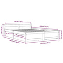 sengeramme med skuffer 120x200 cm hvid