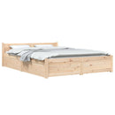 sengeramme med skuffer 150x200 cm King Size