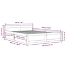 sengeramme med skuffer 150x200 cm King Size