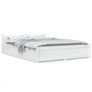 sengeramme med skuffer 160x200 cm hvid