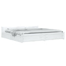 sengeramme med skuffer 180x200 cm Super King hvid