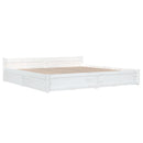 sengeramme med skuffer 180x200 cm Super King hvid