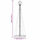 kegleformet juletræ 108 LED'er 70x180 cm varm hvid